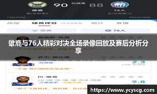 雄鹿与76人精彩对决全场录像回放及赛后分析分享
